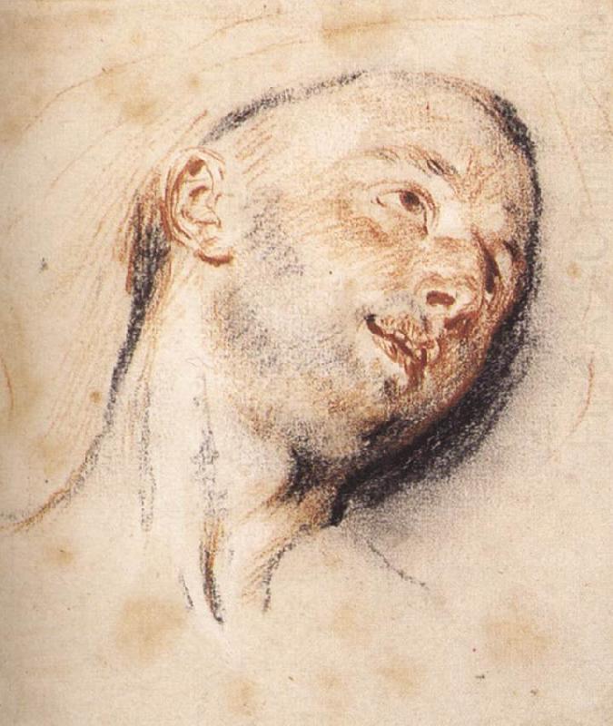 Head of a Man, WATTEAU, Antoine